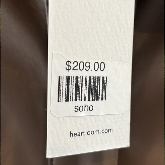 HEARTLOOM Soho Vegan Leather Mini Dress in Coco Brown - Picture 8 of 11